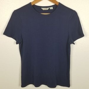Tommy Bahama Blue Basic Top Short Sleeve Medium